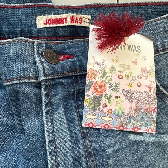Johnny Was The Tomboy Mid Rise Jeans Blue Size 30 NWT - Picture 4 of 13